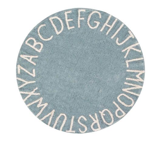 Round ABC Washable Rug