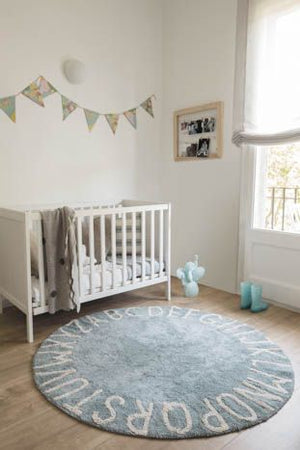 Round ABC Washable Rug