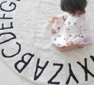 Round ABC Washable Rug